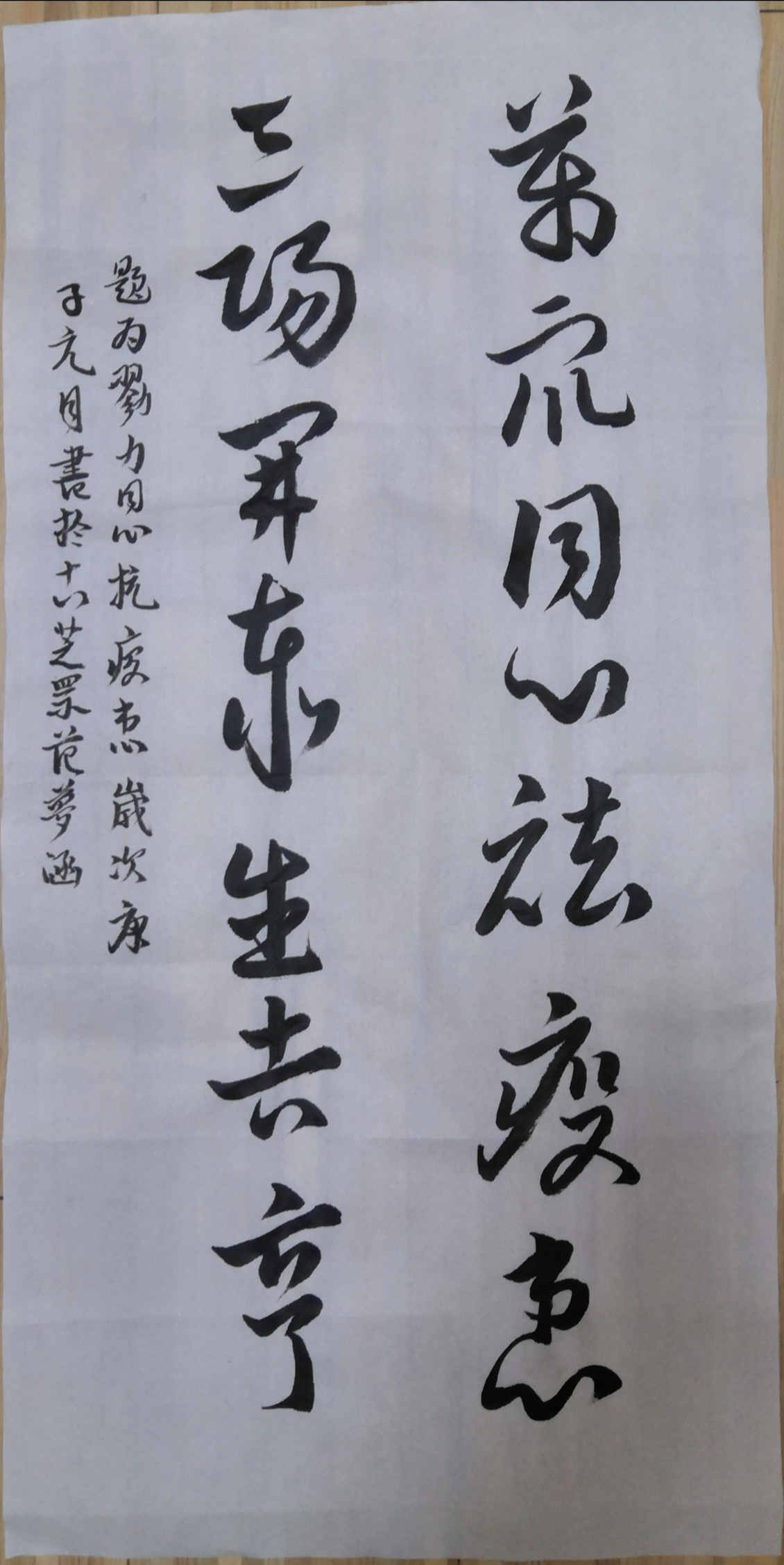 烟台芝罘中学 范梦涵 万众同心祛疫患 三阳开泰生吉亨.jpg